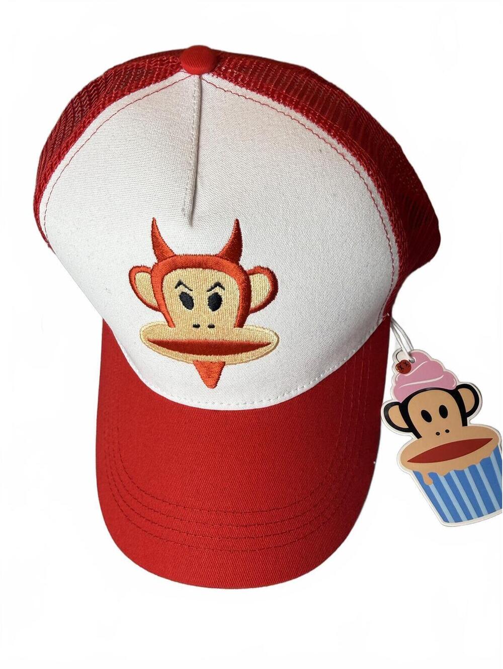 New NWT Cakeworthy Paul Frank Red Mesh Trucker Hat Monkey